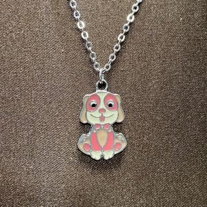 NWOT pink Puppy Dog Necklace!